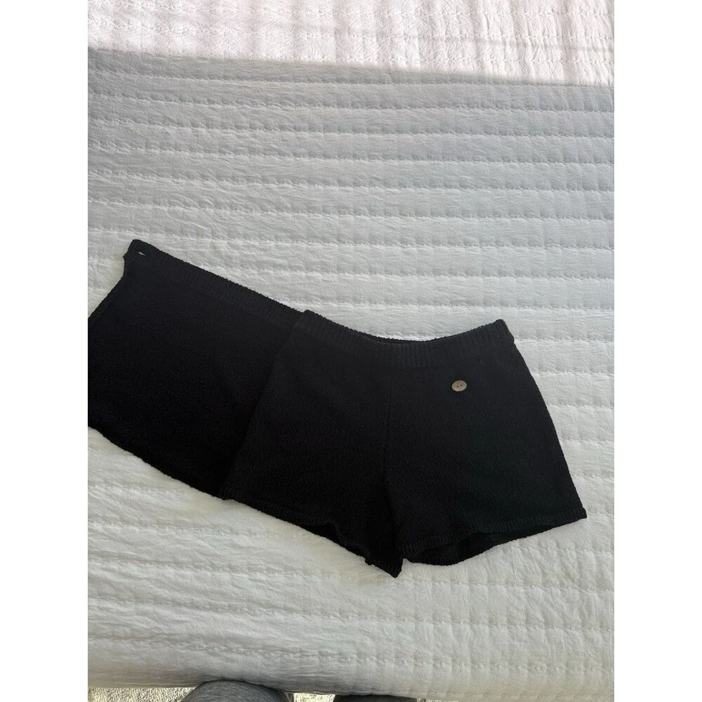 Free People Black Knit Skort Shorts